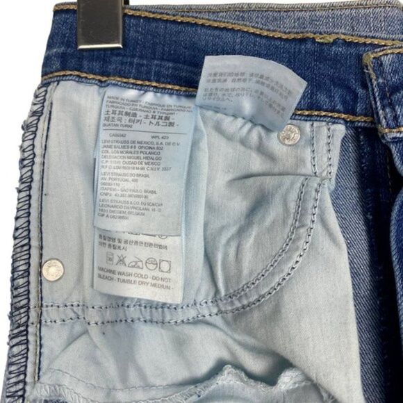 WOMEN'S BLUE Light Wash Levi's Mile High Super Skinny Blue Jeans Size 28 X 30 - Picture 16 of 16